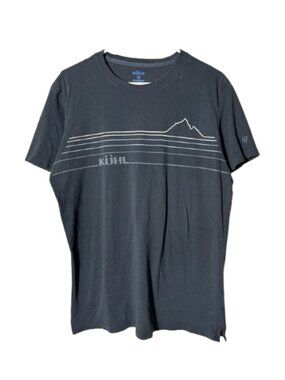 Kuhl gray short sleeve graphic tee t-shirt men's M wildfibre cotton